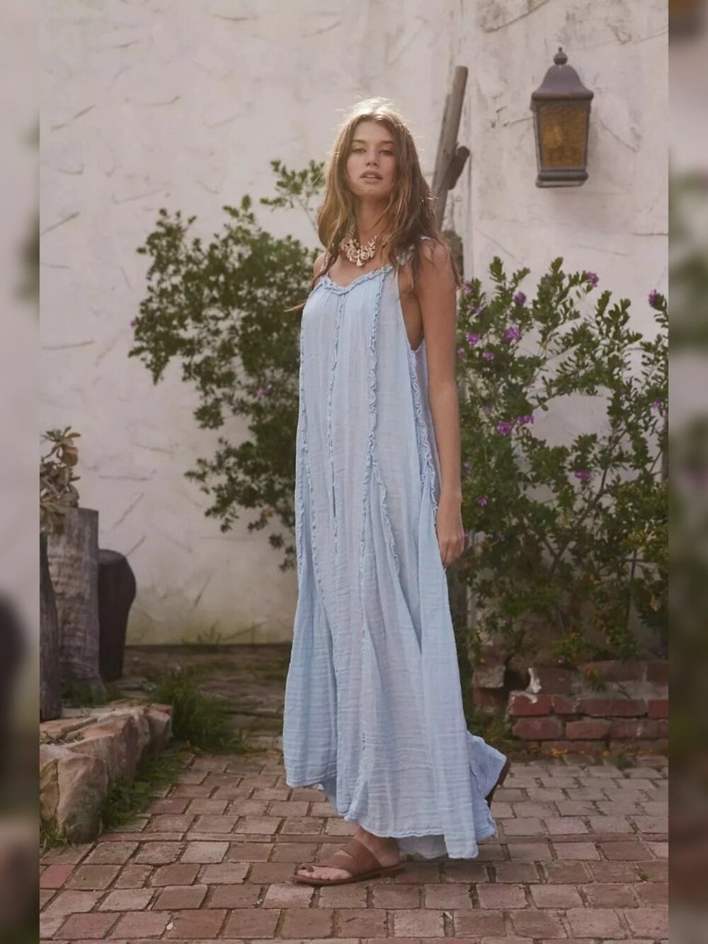 Free People Mckinley Maxi Dress XS 2 Women's Casual Flared Gauze Boho NEW 46832